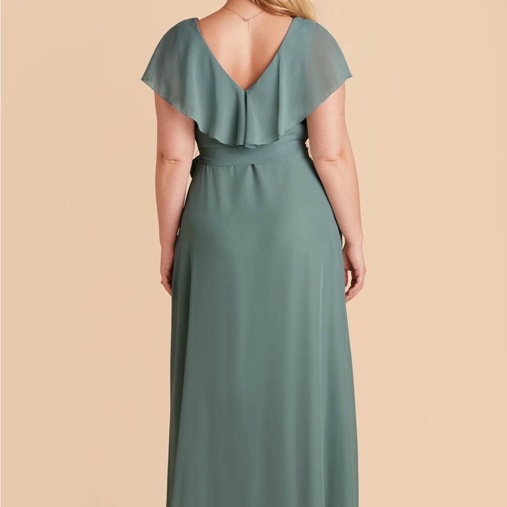 Birdy Grey Sage Green Ruffle Wrap Maxi Dress - Picture 4 of 11